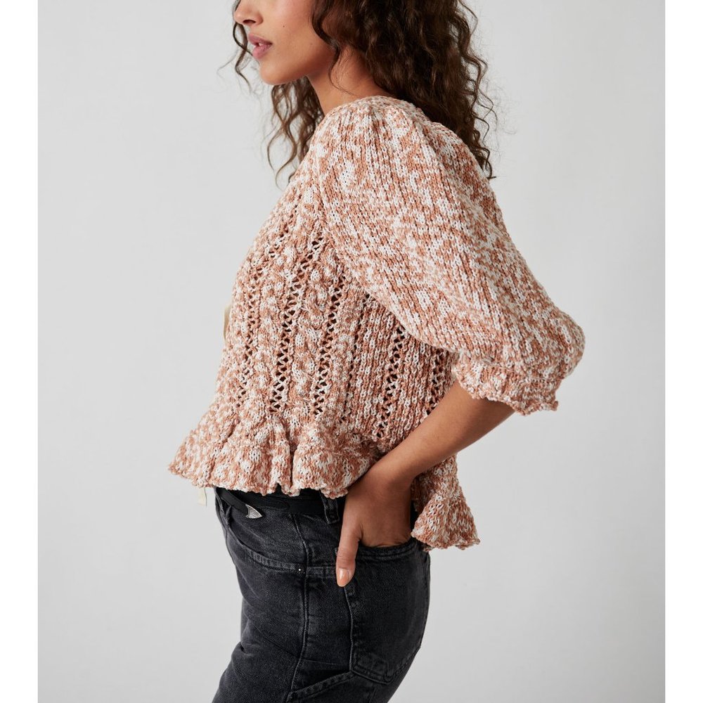 🎉LAST CHANCE🎉 FREE PEOPLE Yesterday Cardi / Toast - Picture 5 of 9